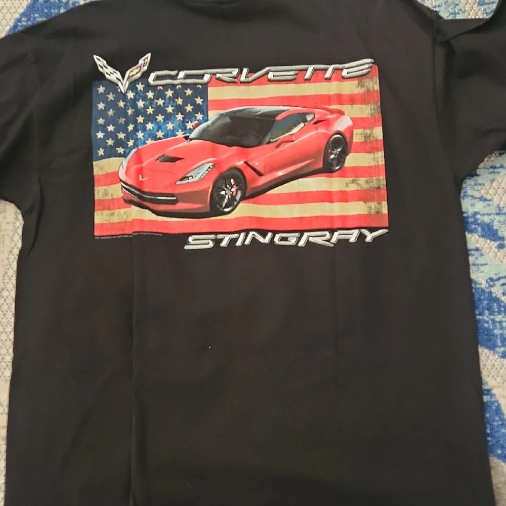 Black Men's Corvette Stingray Short Sleeve Tee Size XL - Picture 4 of 4